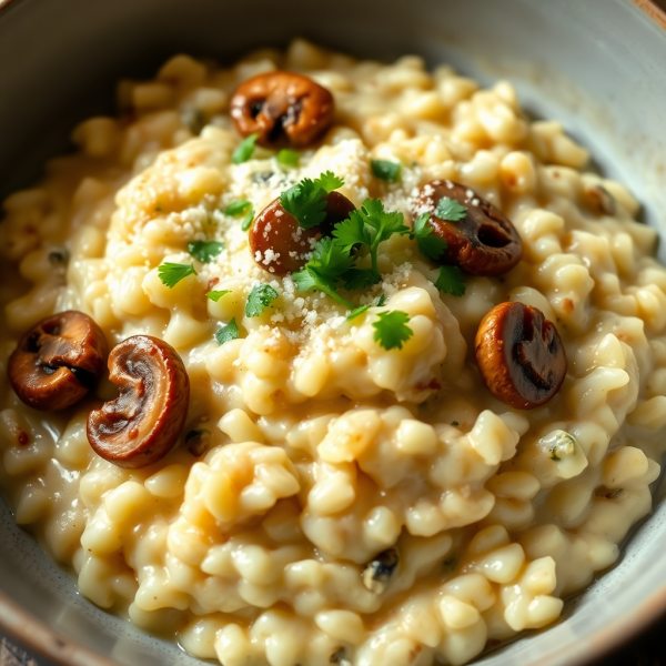 Savory Garlic Mushroom Risotto