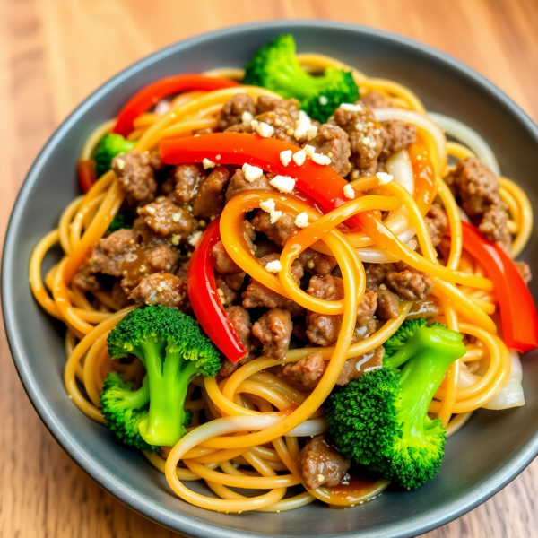 Low Calorie High Protein Honey Beef Stir Fry Noodles