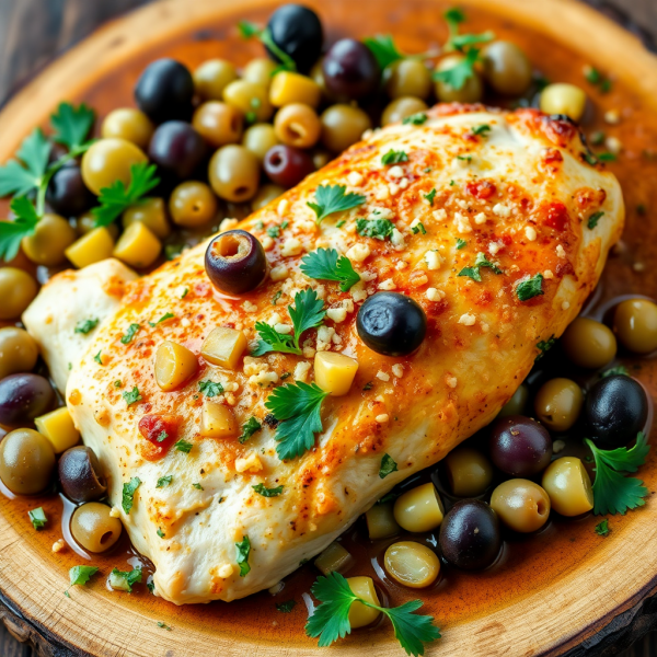 Mediterranean Olive Chicken Bake