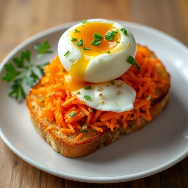 Spiced Carrot and Egg Toast