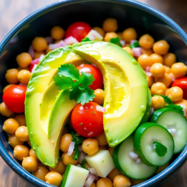 Avocado and Chickpea Salad Bowl