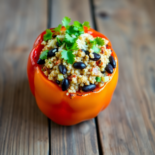 Stuffed Bell Peppers with Quinoa and Black Beans