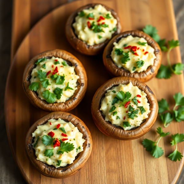 Garlic Butter Stuffed Mushrooms