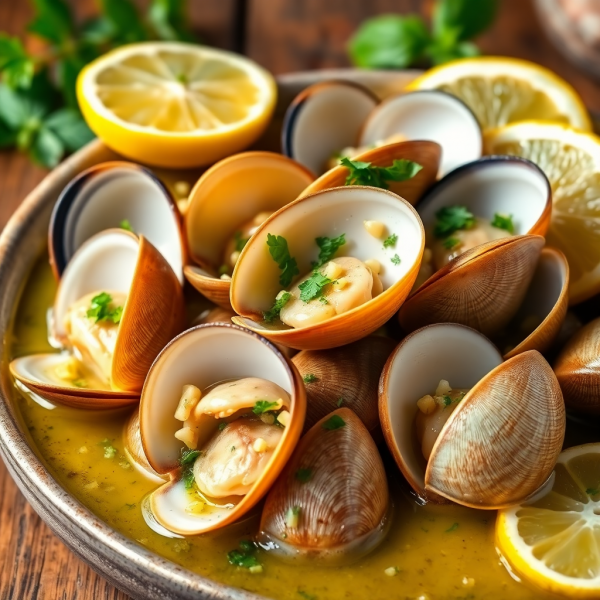 Garlic Butter Clams with Fresh Herbs