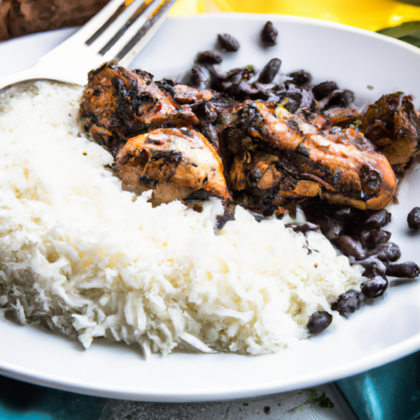 Caribbean Jerk Chicken with Rice and Beans