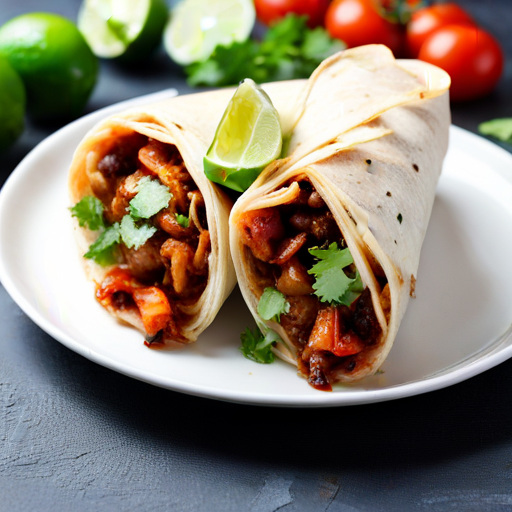 Caramelized Onion and Tomato Burrito