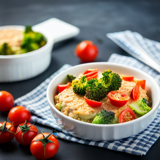 Baked Oatmeal and Vegetable Breakfast