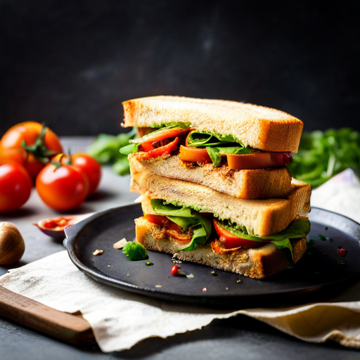 Indian Veggie Ketchup Sandwich