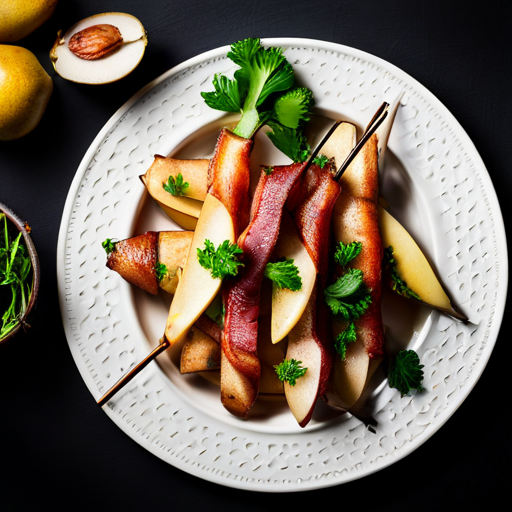 Pear and Bacon Skewers