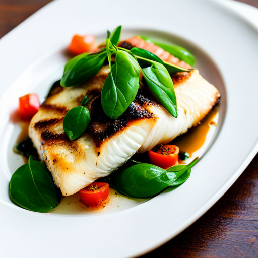 Pan Seared Cod with Spinach and Basil