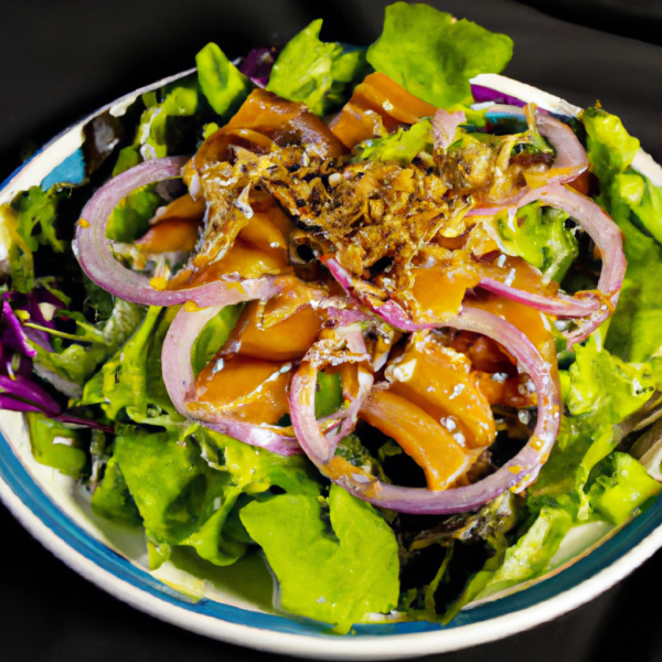 Japanese Salmon and Lettuce Salad