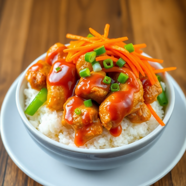 Honey Buffalo Chicken Rice Bowl