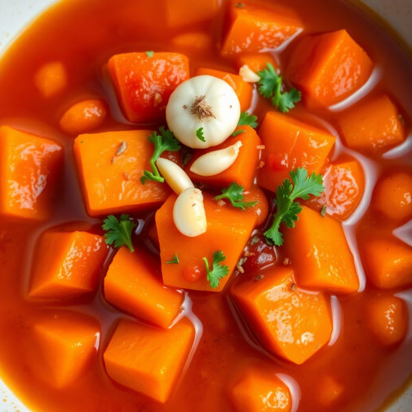 Savory Garlic Tomato and Carrot Stew