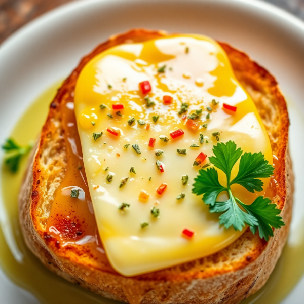 Vegetarian Provoleta on Bread