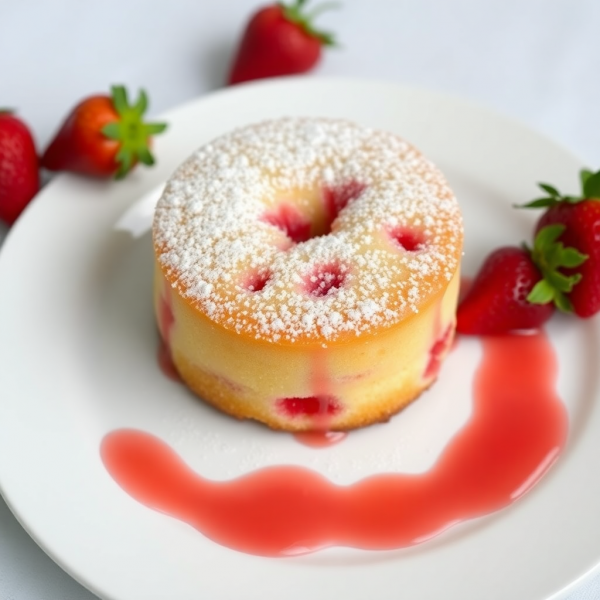 Strawberry Syrup Delight Cake
