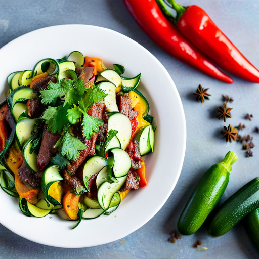 Moroccan Spiced Beef and Zucchini