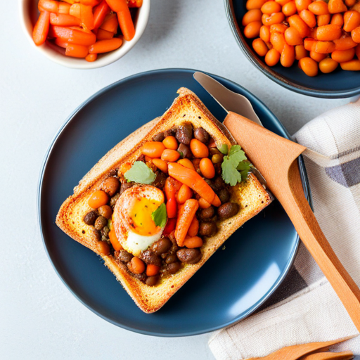 Indian Carrot and Bean Toast