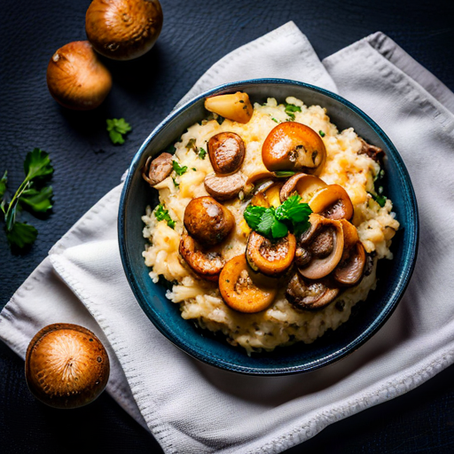 Cheesy Mushroom Rice 