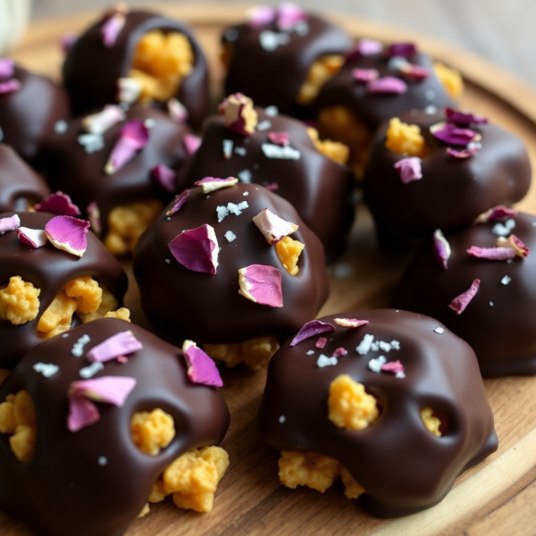 Chocolate Rose Petal Clusters