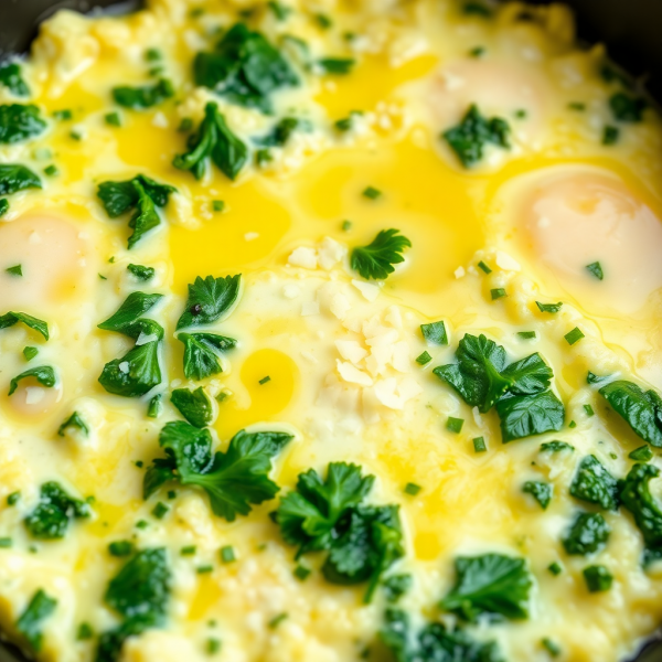 Herbed Egg & Spinach Breakfast Skillet