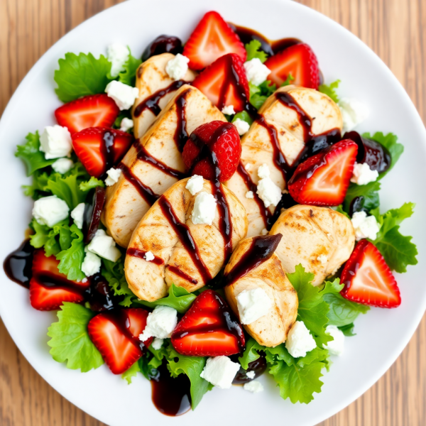 Strawberry Chicken Salad with Balsamic Glaze