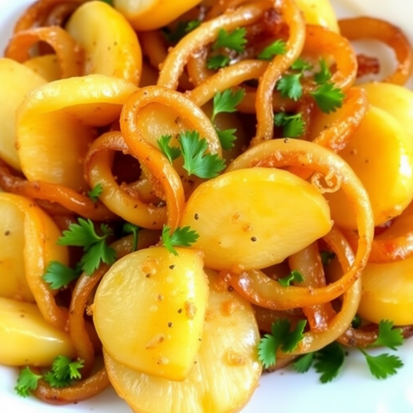 Creamy Buttered Potato and Onion Sauté