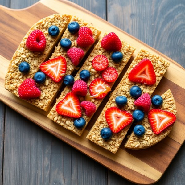 No-Bake Healthy Berry Oat Bars