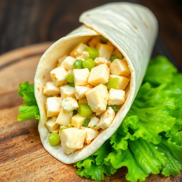 Creamy Mayo Chicken Salad Wrap