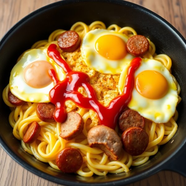 Honeyed Turkey & Sausage Noodle Skillet