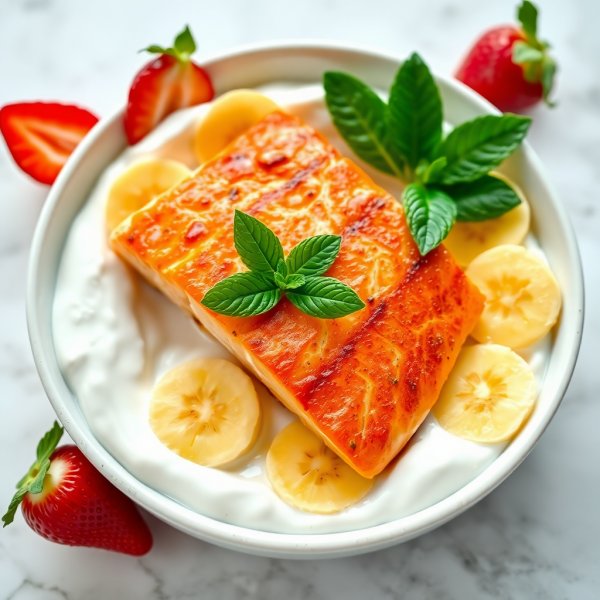 Salmon & Banana Yogurt Breakfast Bowl