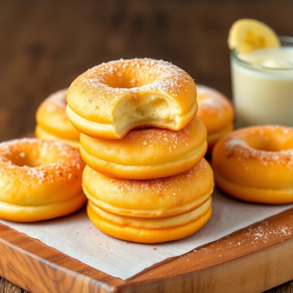 Puffy Banana Milkshake Donuts