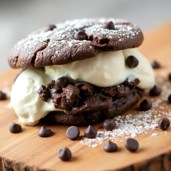 Chocolate Ice Cream Cookie Sandwich