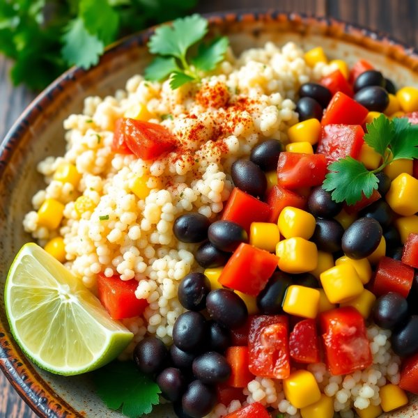 Spicy Black Bean and Quinoa Bowl