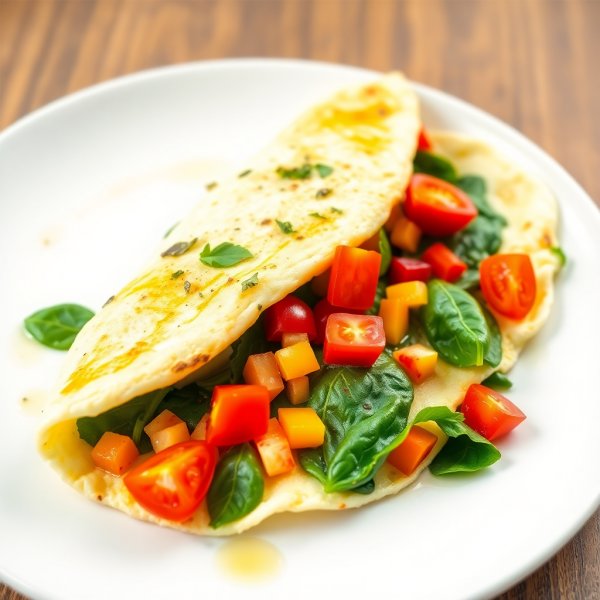 Veggie-Packed Egg White Omelette