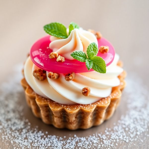 Gourmet Pink Pitahaya & Coffee Chantilly Tart