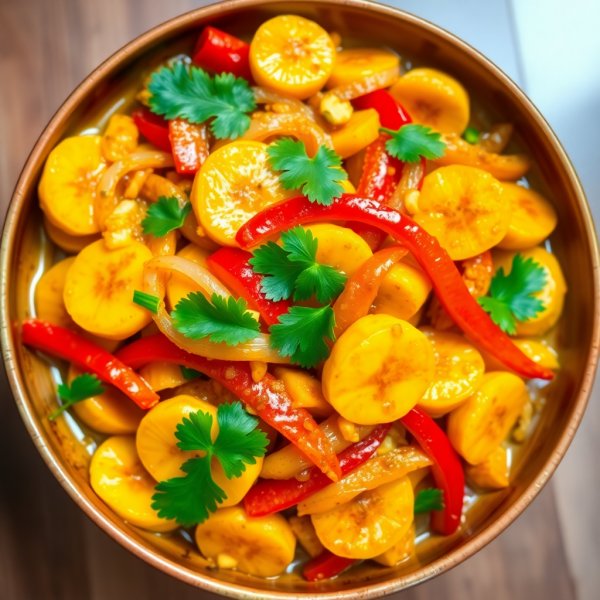 Savory Banana Curry Stir-Fry