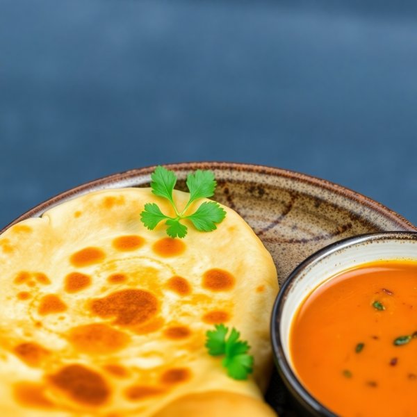 Roti Canai with Spicy Dhal Curry