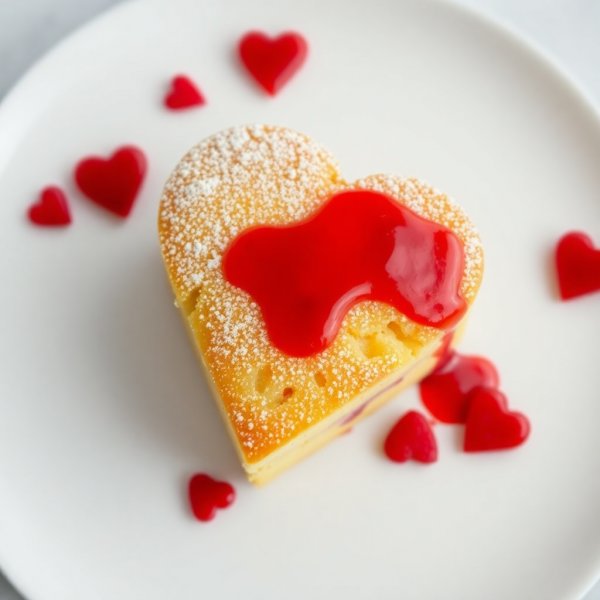 Heart-Shaped Almond Orange Cake