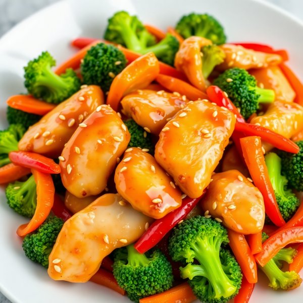 Ginger Honey Garlic Chicken Stir-Fry