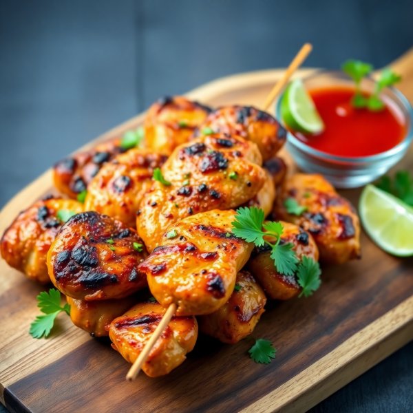 Grilled Lemongrass Chicken Skewers