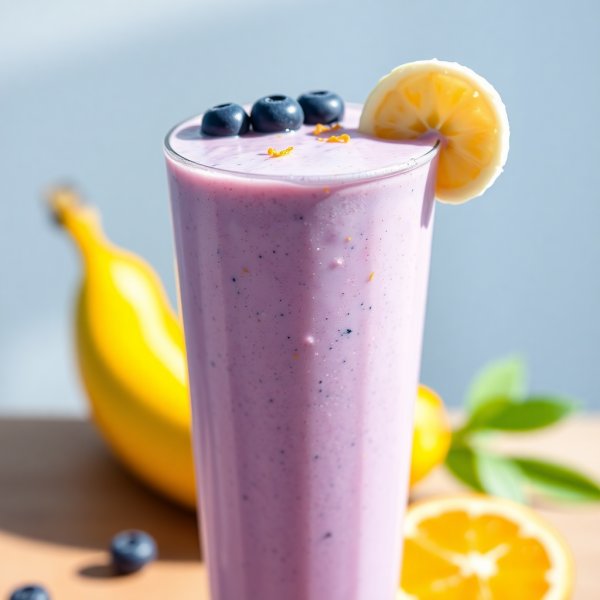 Blueberry Banana Greek Yogurt Smoothie