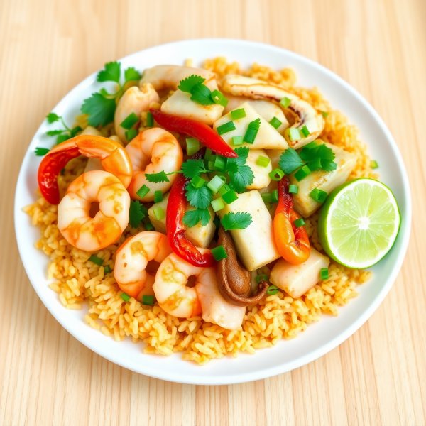 Authentic Seafood Nasi Goreng with a Modern Twist