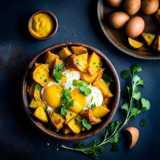 Ginger Egg Curry Potato Side Dish