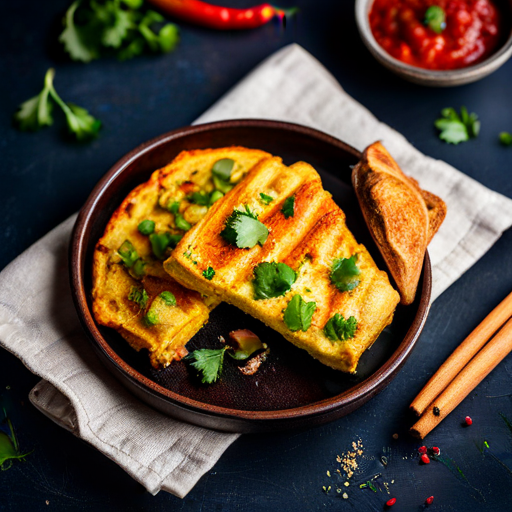 Indian Spicy Bread Omelette