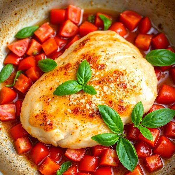 Tomato Basil Chicken Skillet