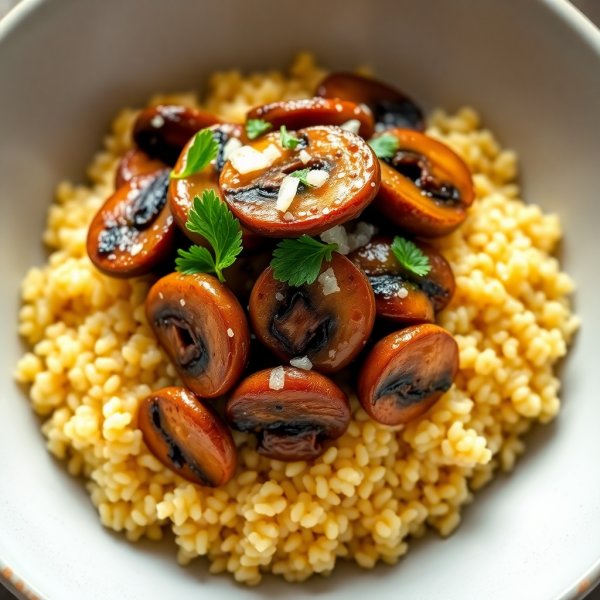 Savory Herb Mushroom Quinoa Bowl Recipe (25 min) | cookAIfood