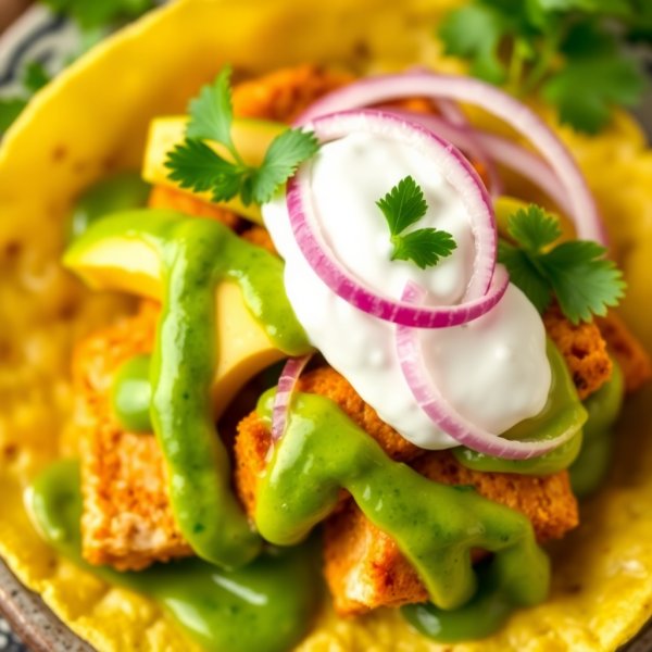 Ridiculously Good Chicken Tacos with Green Sauce
