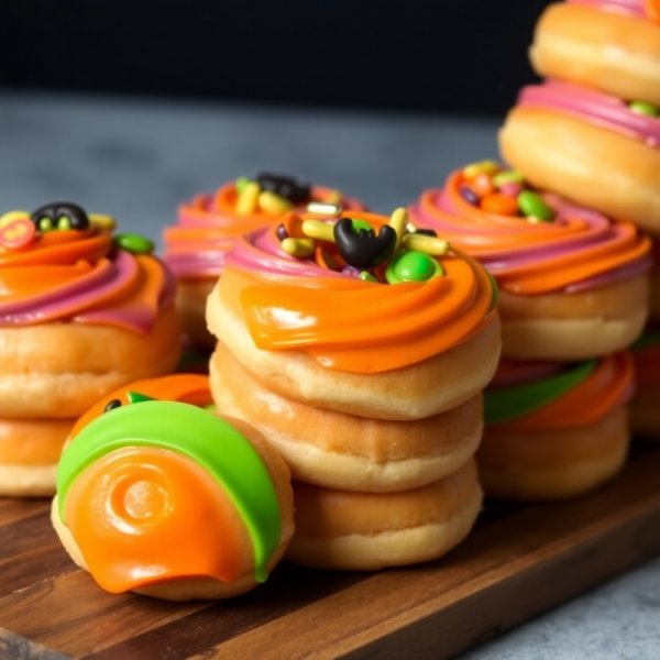 Fluffy Halloween Donuts