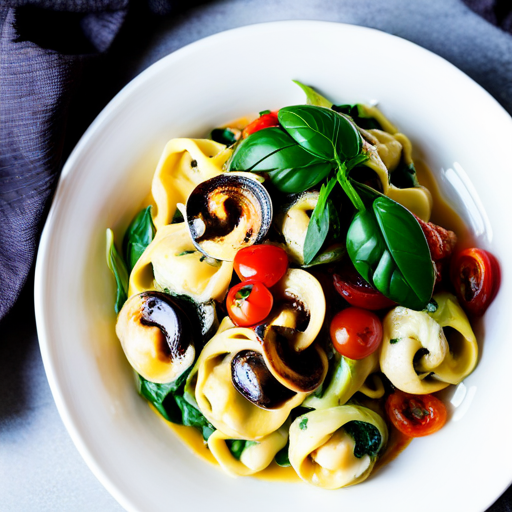 Caprese Tortellini with Mushrooms