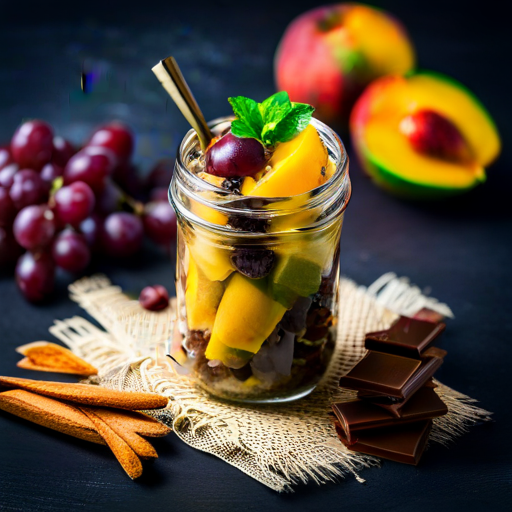 Chocolate Oatmeal Fruit Cup